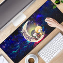 Zenitsu And Nezuko Chibi Demon Slayer Love You To The Moon Galaxy Mouse Mat Nearkii