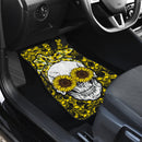 Sunflower Lady Skull Car Floor Mats Car Accessories Nearkii