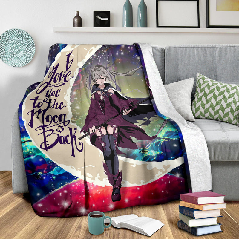 Anime Girl Soul Eater Love You To The Moon Galaxy Premium Blanket Nearkii