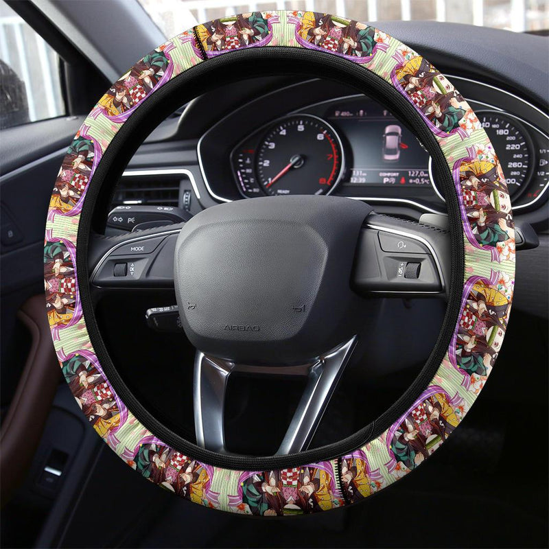 Chipi Demon Slayer Anime Car Steering Wheel Cover 2 Nearkii