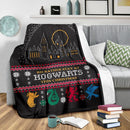 Harry Potter Rd Rather Stay At Hogwarts Ugly Christmas Custom Blanket Home Decor Nearkii