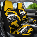 Yellow Jeep Premium Custom Car Seat Covers Decor Protectors Nearkii