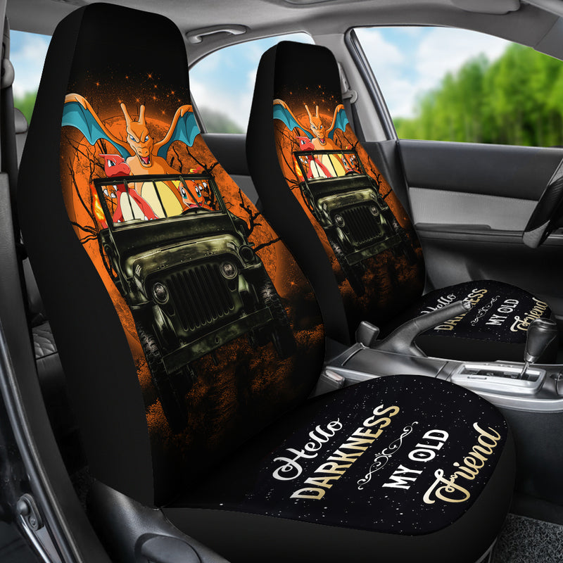 Charizard Charmander Pokemon Ride Jeep Moonlight Halloween Premium Custom Car Seat Covers Decor Protectors Nearkii