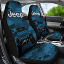 Blue Jeep Camouflage Premium Custom Car Seat Covers Decor Protectors Nearkii