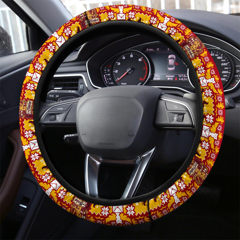 Gryffindor Art Harry Potter Christmas Premium Custom Car Steering Wheel Cover Nearkii