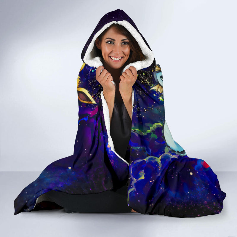 Eevee Evolution Pokemon Family Love You To The Moon Galaxy Economy Hooded Blanket Nearkii