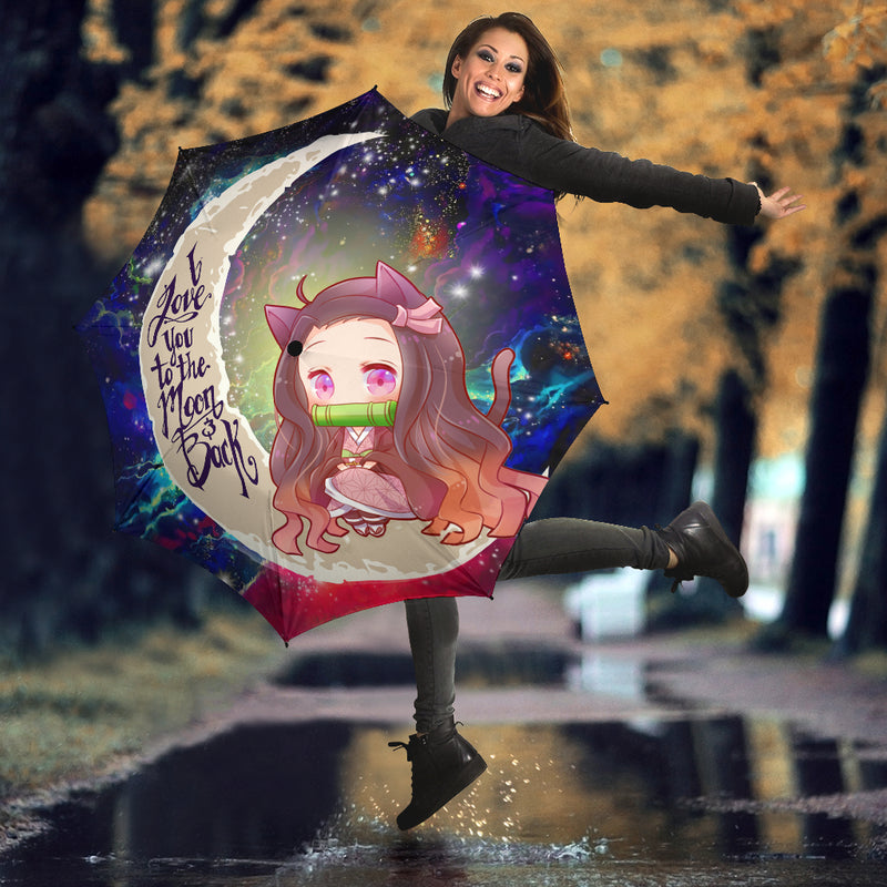 Nezuko Demon Slayer Love You To The Moon Galaxy Umbrella Nearkii
