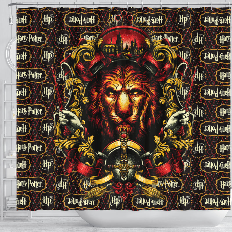 Gryffindor Harry Potter Shower Curtain Nearkii