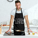 I'm Retired... Get It Yourself & Bring Me A Glass Of Wine Custom Apron Best Gift For Anyone Who Loves Cooking Nearkii