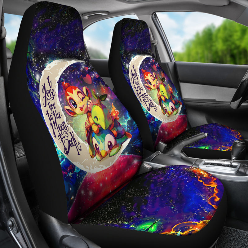Piplup Turtwig And Chimchar Gen 4 Love You To The Moon Galaxy Premium Custom Car Seat Covers Decor Protectors Nearkii