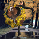 Basset Hound Dog Sunflower Zipper Umbrella Nearkii