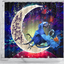 Rio Blu And Jewel Love You To The Moon Galaxy Shower Curtain Nearkii