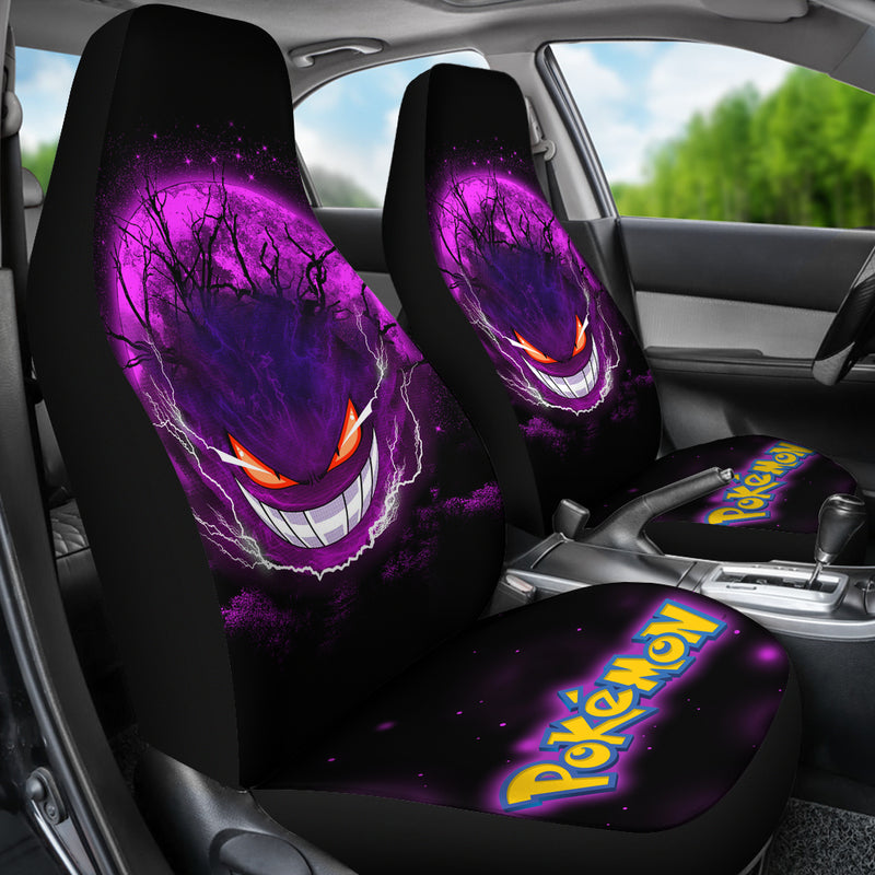 Gengar Pokemon Ghost Scary Moonlight Premium Custom Car Seat Covers Decor Protectors Nearkii