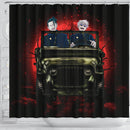 Gojo Geto Jujutsu Kaisen Ride Jeep Halloween Funny Anime Shower Curtain Nearkii