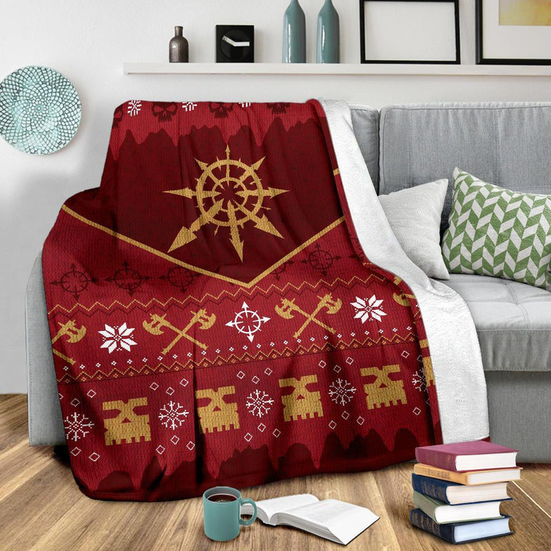 Bloody Sign Ugly Christmas Custom Blanket Home Decor Nearkii