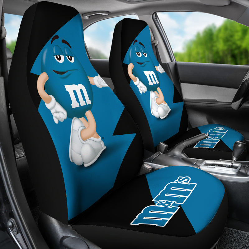 M&M's Candy Ice Cream Cones Chocolate Blue Car Seat Covers Custom Car Accessories