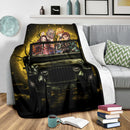 Demon Slayer Anime Funny Halloween Moonlight Premium Blanket Nearkii