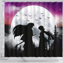 Inuyasha Couple Moon Night Galaxy Shower Curtain Nearkii