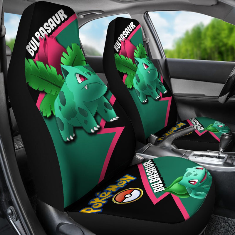 Bulbasaur Car Seat Covers Custom Anime Pokemon Car Accessories Nearkii