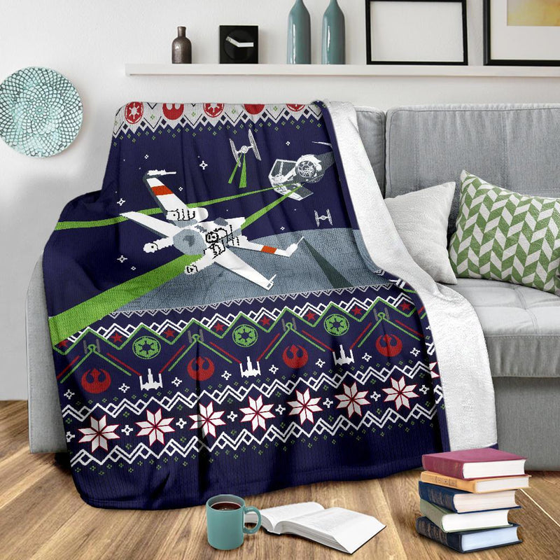 Star Wars Shooting Ugly Christmas Custom Blanket Home Decor Nearkii