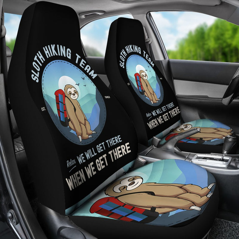 Best Sloth Hiking Team Premium Custom Car Seat Covers Decor Protector Nearkii