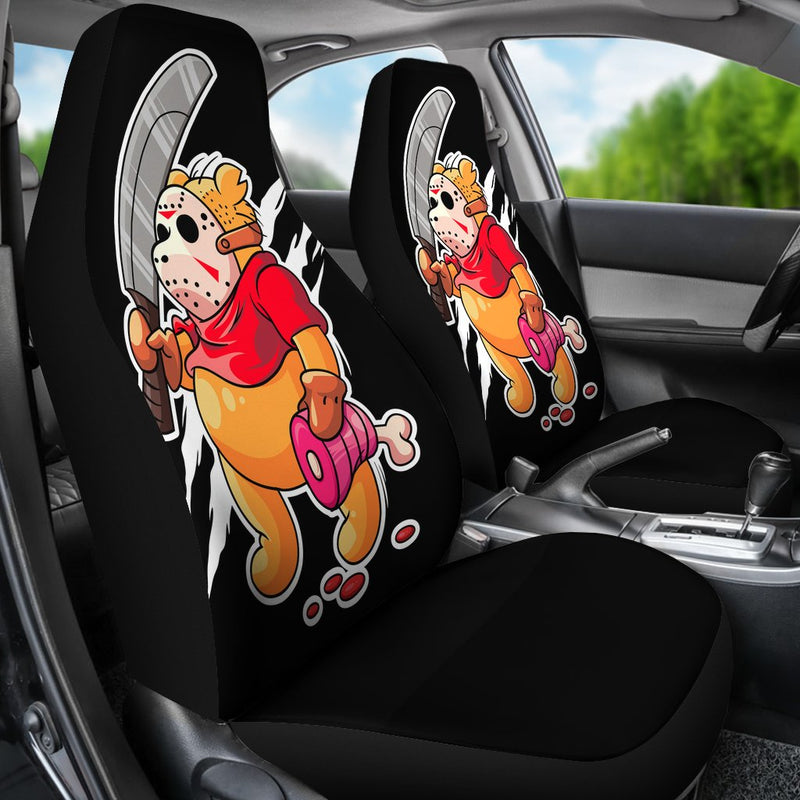 Pooh Jason Voorhees Horror Movie Premium Custom Car Seat Covers Decor Protectors Nearkii
