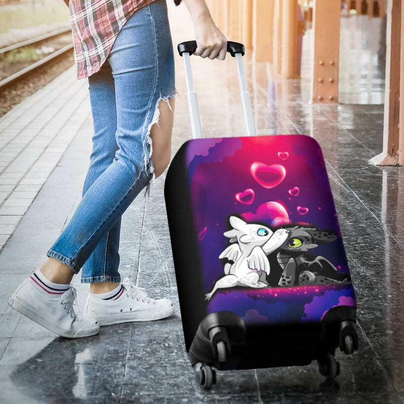 Night Fury Light Fury Love Luggage Cover Suitcase Protector Nearkii