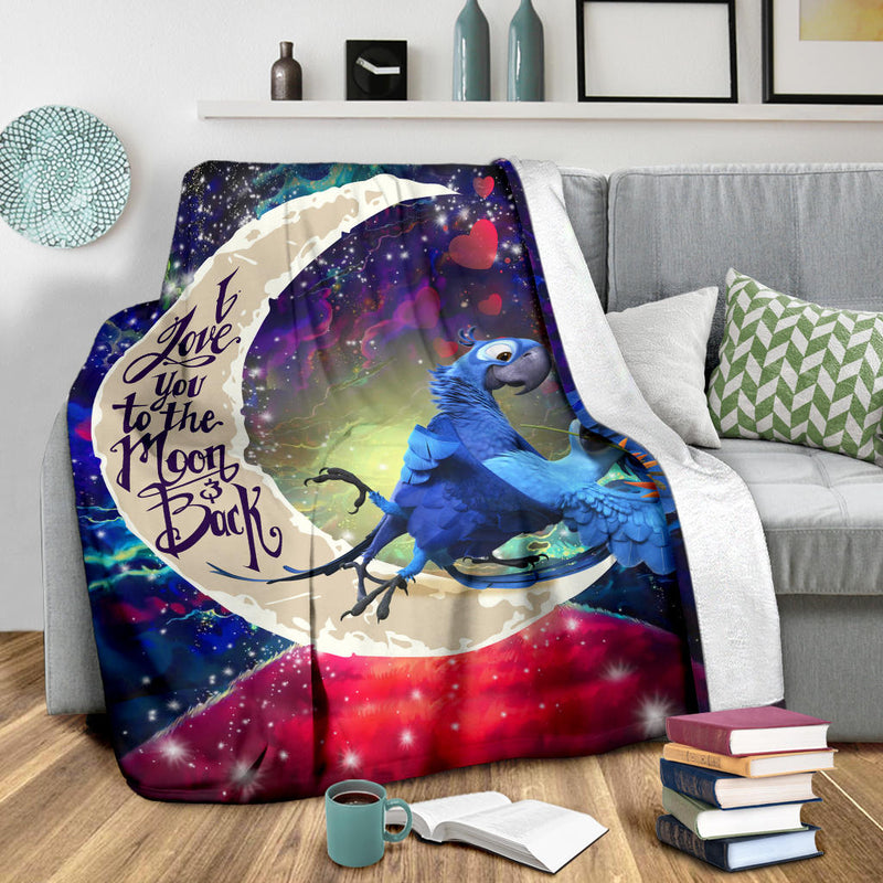 Rio Blu And Jewel Love You To The Moon Galaxy Blanket Nearkii