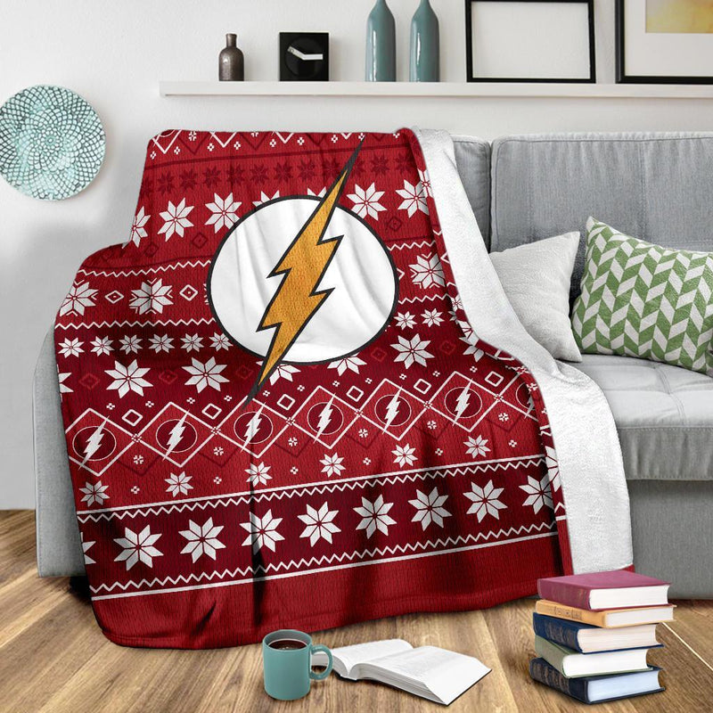 The Flash Art Ugly Christmas Custom Blanket Home Decor Nearkii