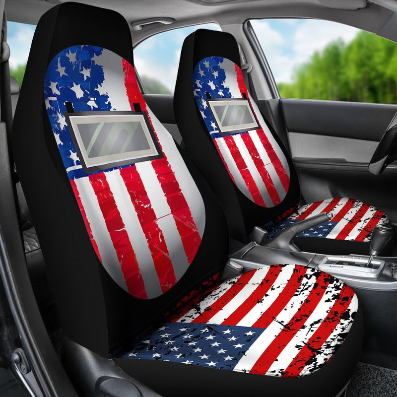 Best Us Flag Welding Hood Premium Custom Car Seat Covers Decor Protector Nearkii