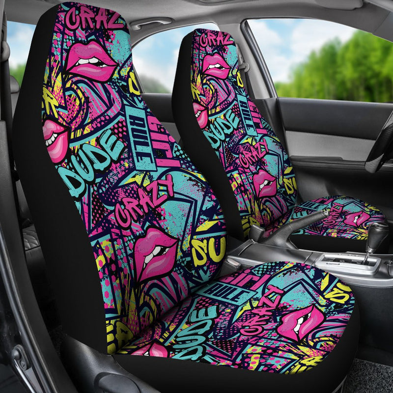 Best Abstract Seamless Fashion Print Premium Custom Car Seat Covers Decor Protector Nearkii
