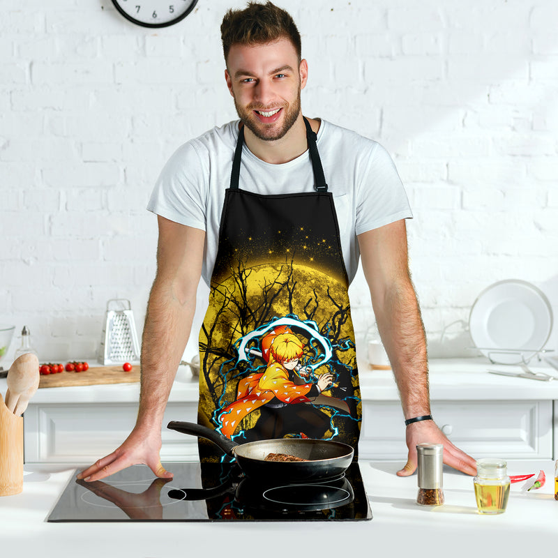 Zenitsu Moonlight Custom Apron Best Gift For Anyone Who Loves Cooking