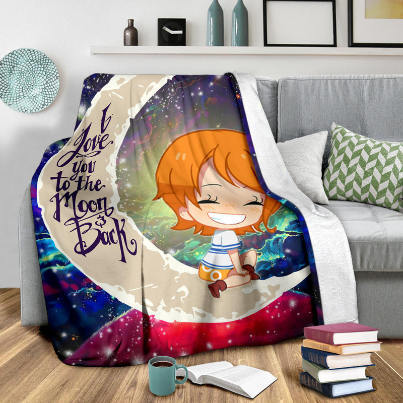 Nami One Piece Love You To The Moon Galaxy Premium Blanket Nearkii