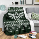 Legend Of Zelda Dark Green Sign Ugly Christmas Custom Blanket Home Decor Nearkii