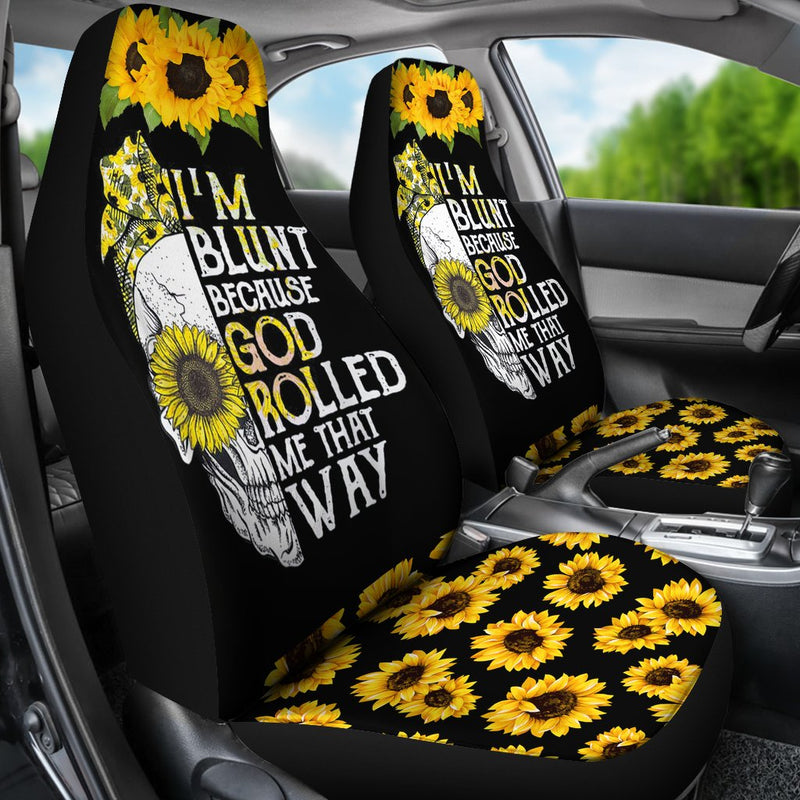 Best Skull Sunflower Premium Custom Car Seat Covers Decor Protector Nearkii