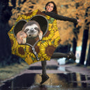 Sloth Cute Sunflower Zipper Umbrella Nearkii