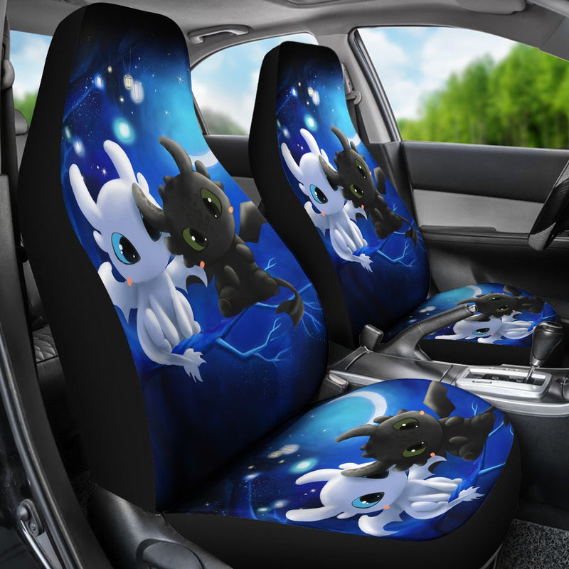 Toothless Night Fury Vs Light Fury Car Premium Custom Car Seat Covers Decor Protectors Nearkii