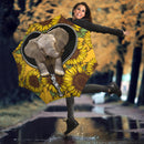 Elephant Sunflower Zipper Umbrella Nearkii