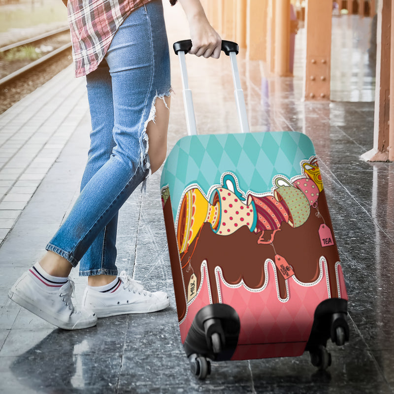 Teatime Cute Luggage Cover Suitcase Protector Nearkii