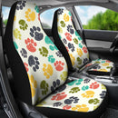 Best Colorful Hand-Drawn Paw Premium Custom Car Seat Covers Decor Protector Nearkii