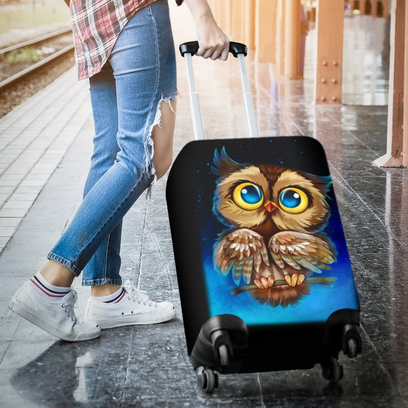 Owl Travel Luggage Cover Suitcase Protector 2 Nearkii