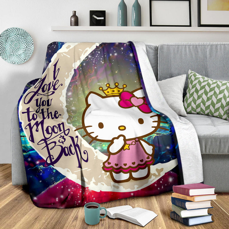 Hello Kitty Love You To The Moon Galaxy Premium Blanket Nearkii