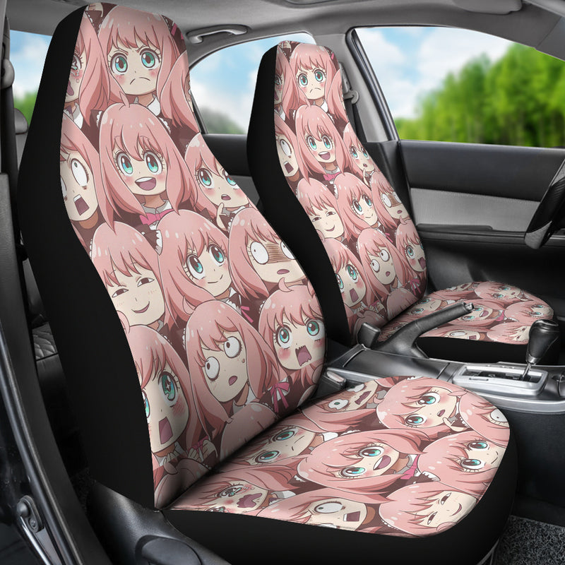Anya Funny Reaction Spy X Family Premium Custom Car Seat Covers Decor Protectors Nearkii