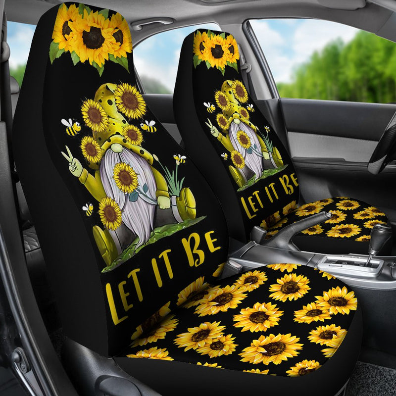 Best Let It Be Gnome Sunflower Seat Covers Car Decor Car Protector Nearkii