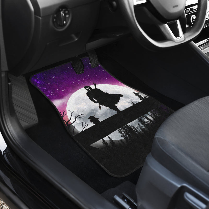 The Mandalorian And Baby Yoda Moon Night Car Floor Mats Car Accessories Nearkii