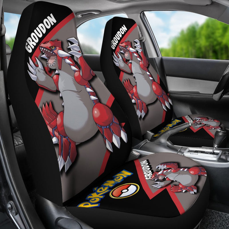 Groudon Car Seat Covers Custom Anime Pokemon Car Accessories Nearkii