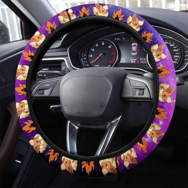 Pokemon Galaxy Flareon Eevee Evolution Car Steering Wheel Cover Nearkii