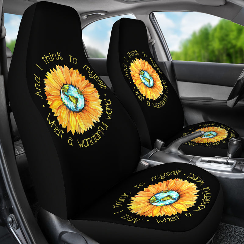 Best Sunflowers And I Think To Myself Premium Custom Car Seat Covers Decor Protector Nearkii