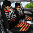 Best Us Proud Army Veteran Gifts I'M A U.S Veteran American Flag Premium Custom Car Seat Covers Decor Protector Nearkii