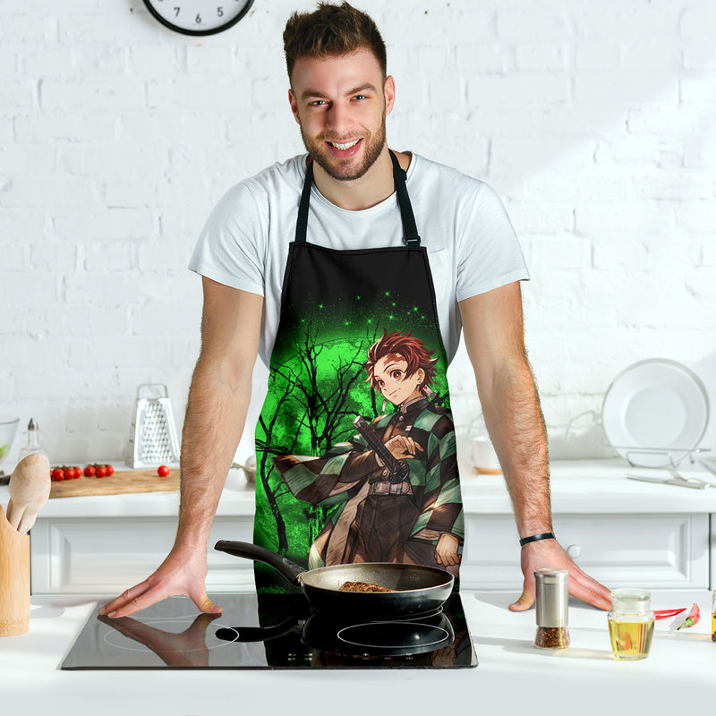 Tanjiro Moonlight Custom Apron Best Gift For Anyone Who Loves Cooking